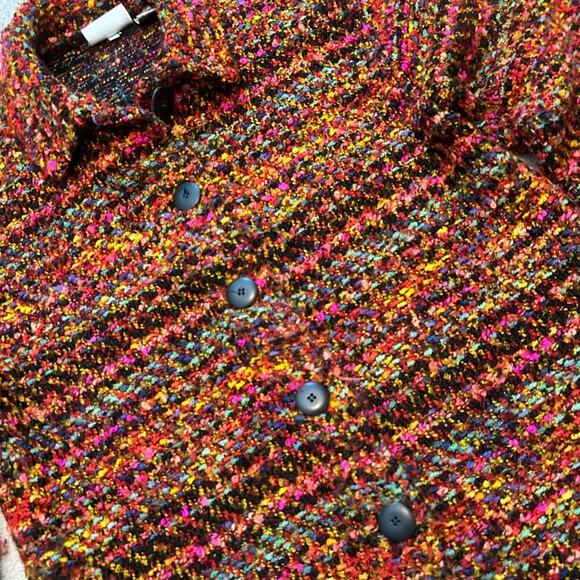 Chicos Vintage Grandpa Cardigan Jacket Eclectic Grandpa Chunky Oversized - Picture 8 of 15